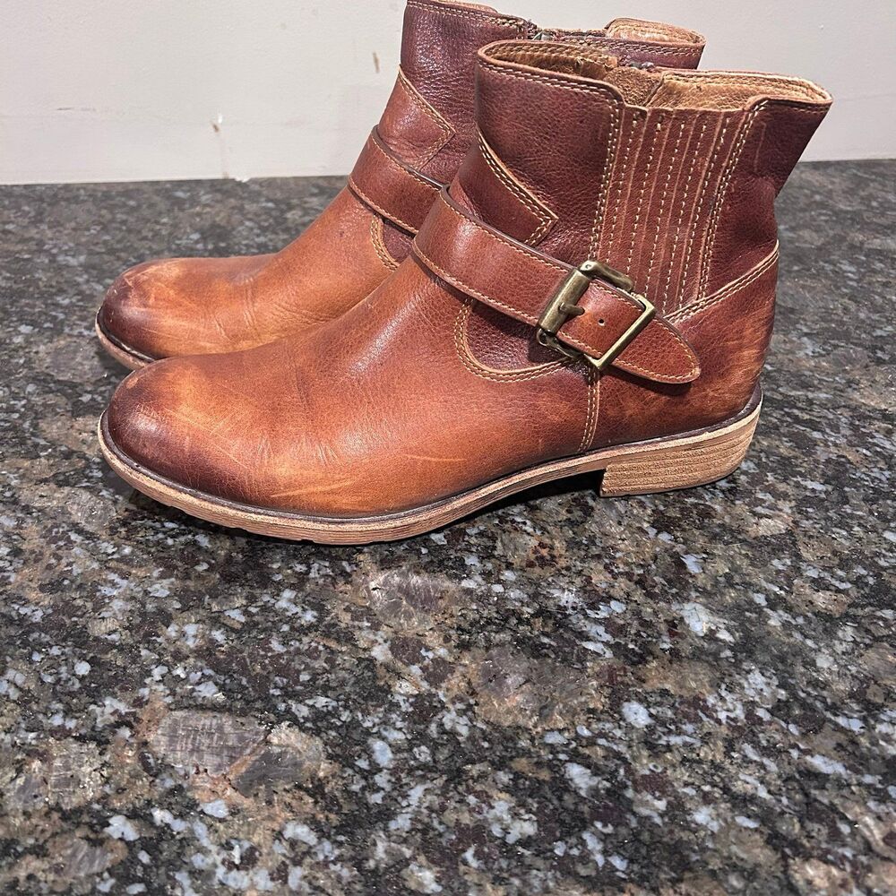 Sofft Brocke Boots Leather Womens 10 Zip Up Ankle Boots